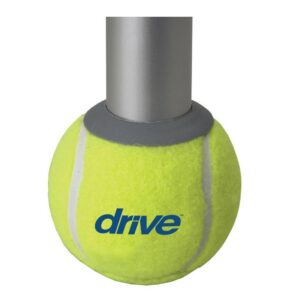 Tennis ball with a grey cylindrical attachment and 'drive' logo.