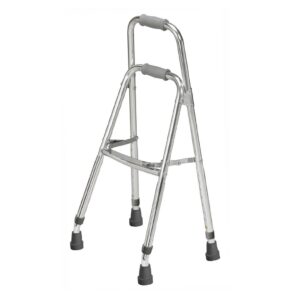 Adjustable aluminum folding walker with rubber tips