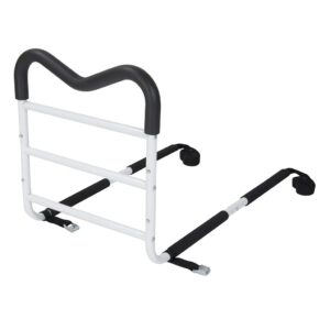 Adjustable bed rail for safety and support.