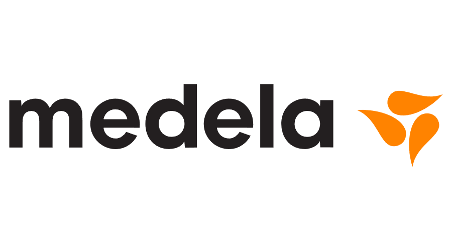 Medela logo in simple black font.