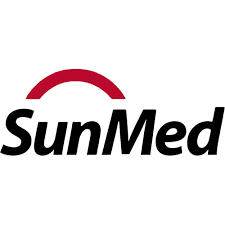 SunMed logo with red arc and black text.