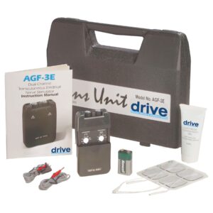 Complete blood glucose test kit with all necessary components.