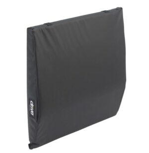 Black foam wedge cushion for ergonomic support.