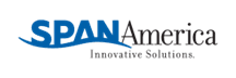 Blue and gray SPAN America logo with slogan.