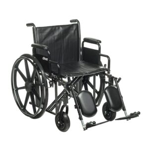 black manual wheelchair with leg rests