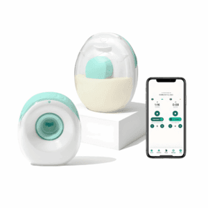 Smart breast pump with app control for seamless pumping.