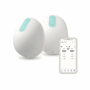 Modern white smart home sensors with smartphone app control.