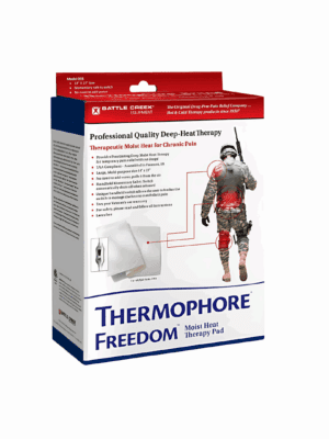 Box of Thermophore Freedom reusable hot/cold pack for therapy.